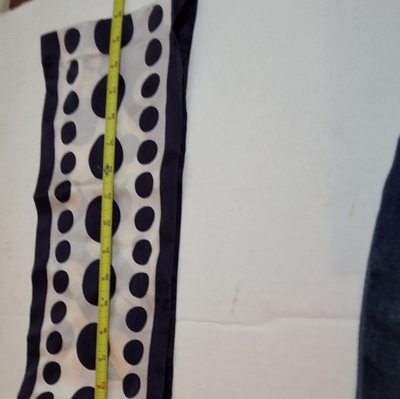 Vintage Optical Navy & White Polka Dot Scarf - Picture 7 of 10